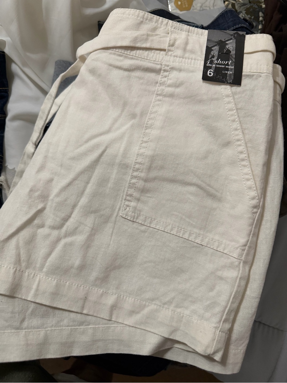 Linen Blend Shorts - Unbranded